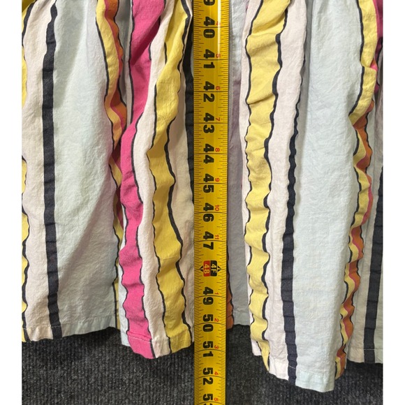 J.Crew Womens Seersucker Striped Tiered Midi Dress Pink Yellow Blue Size 2 - Picture 6 of 6
